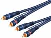 C-2RCA2RCA-R-BL030 Кабель; вилка RCA x2,управление, с обеих сторон; позолота; синий