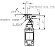 GLAC01D Limit Switch, 1 Break Contact (NC) / 1 Make Contact (NO), Ro