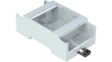 CDIB/3/L2 Din Rail Instrument Enclosure, Open Top, 53 x 90 x 31.9 mm, Polycarbonate, Light