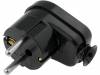WT-16U CZARNA, Разъем: питания AC; круглый, Uni-Schuko, с заземлением; вилка, TIMEX-ELEKTRO
