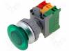 EBL30-1O/C G, W/O LAMP Переключатель: кнопочный; 1; NC + NO; 30мм; зеленый; BA9S, лампочка