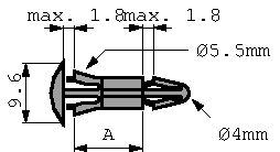 RS-6 [20 шт], Spacer 6.4 mm PU=20 ST, Kai Suh Suh (KSS)