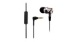 HA111-3EB Headphones, In-Ear, Stereo Jack Plug 3.5 mm, Black / Silver