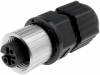 LTW12-03BFFA-SL8001, Вилка; М12; PIN:3; "мама"; код A-DeviceNet / CANopen; на провод, Amphenol