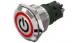 82-6152.1113.B002 Illuminated Pushbutton 1CO, IP65/IP67, LED, Red, Momentary Function