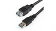USB3SEXT2MBK Superspeed Extension Cable USB-A Plug - USB-A Socket 2m USB 3.0 Black
