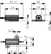 HS25 100R F Проволочный резистор 100 Ω 25 W ± 1 %