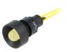 LY-D10-230AC Индикат.лампа: LED; вогнутый; 230ВAC; Отв: O13мм; IP40; пластмасса