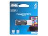 UCO2-0040KWR11, Флешка; USB 2.0; 4ГБ; черный / белый; Считывание:20МБ/с, GOODRAM
