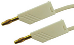 MLN 100/2.5 AU WEI / WHITE, Test lead diam. 4 mm white 100 cm CAT I, SKS Kontakttechnik