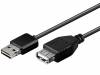 CUSB-AME/AF-0.3 Кабель; USB 2.0; гнездо USB A, вилка USB A easy; 0,3м; черный