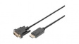 AK-340306-020-S Video Cable, DisplayPort Plug - DVI-D 24 + 1-Pin Male 2m