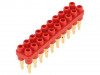63.9356-22 Socket strip; Connector: 2mm banana; red; 70VDC; 10A; 33VAC; 6mm