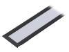 FLAT8 H/U BK 1M SET STD, Профиль для LED модулей; молочный; встраиваемый; черный; L: 1м, TOPMET