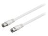 66613, Кабель; 75Ом; 1,5м; белый; Мат-л внешн.оболочки: ПВХ, Goobay