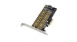 DS-33172 2-Slot M.2 NVMe SSD Expansion Card PCIe 3.0/SATA PCI-E x4