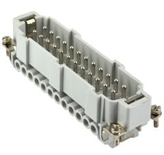 JNEM 24, male insert, 24 poles +PE, ILME