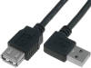 CAB-USB2AAF/2-K, Кабель; USB 2.0; гнездо USB A, угловая вилка USB A; 1,8м; черный, BQ CABLE (TME brand)