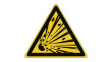 816667 ISO Safety Sign - Warning, Explosive Material, Triangular, Black on Yellow, Poly