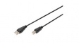 DB-300102-018-S Cable USB-A Plug - USB-B Plug 1.8m Black