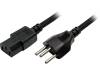 CP102, Кабель; IEC C13 "мама", вилка SEV-1011 (J); 1,8м; черный; 10А, LOGILINK