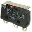 D2SW-3L1H Микровыключатель 2 AAC 3 ADC Плоский рычаг 1 переключающий (CO)