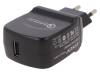 LS-QW15 BLACK Заряд.устр: USB; Uпит:100?240ВAC; Вых: USB; 31x52x96мм; Вилка: EU