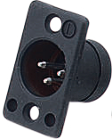 711-0500, XLR Panel-mount male receptacle 5Pblack, Deltron UK (DEM)