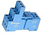 94.03SMA, Розетка с винтовыми клеммами (металл. клипса), FINDER