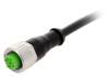 7000-12221-6141000, Соединительный кабель; M12; PIN:4; прямой; 10м; вилка; 30ВAC; 4А, MURRELEKTRONIK