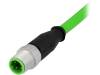 21349200405100, Вилка; M12; PIN:4; "папа"; код D-Ethernet; 10м; изоляция: ПВХ, Harting