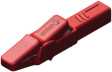 AK 2 B RED Предохранительный зубчатый зажим ø 4 mm красный