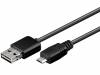 CUSB-AME/MICBM-2.0 Кабель; USB 2.0; вилка micro USB B, вилка USB A easy; 2м; черный