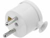 WT-15 BIALA, Разъем: питания AC; круглый, MINI, с заземлением; вилка; белый; 16А, PLASTROL