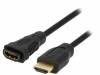 CH0057, Кабель; HDMI 1.4; гнездо HDMI, вилка HDMI; 3м; черный, LOGILINK