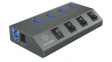 IB-HUB1405 USB Hub, 4x USB A Socket - USB A Plug