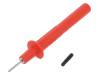 66.9115-22, Измерительный щуп; 10А; красный; Диам.конца:2мм; Длина:115мм, Staubli (former Multi-Contact )