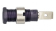 72922-0 Sheathed Safety Socket, 2mm, Black, 10A, 600V, Nickel-Plated