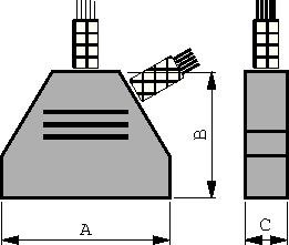 DCF25UN4-Faradex, D-Sub plastic hood Poles 25, Deltron swiss