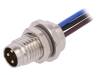 T4070014031-001, Разъем: M8; Дл.провода:0,2м; "папа"; PIN:3; гнездо; 60В; IP67, TE Connectivity
