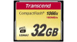 TS32GCF1000 Memory Card, CompactFlash, 32GB, 160MB/s, 120MB/s