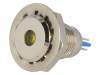 GQ12F-D/Y/12 Индикат.лампа: LED; плоский; 12ВDC; Отв: O12мм; IP67; под пайку