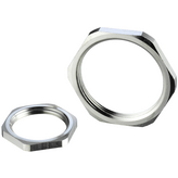 GMM-M25 (76050325000), Hex lock nut M25 x 1.5 Silver, PMA AG (Cable protection)