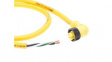 1300060422 Mini-Change A-Size Single-Ended Cordset 3 Poles Female (90°) to Pigtail 16 AWG Y