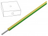 46413 Провод; SiD; однопров; Cu; 0,75мм2; силикон; желто-зеленый; 100м