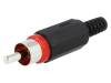 XSTO 1 ROT, Вилка; RCA; "папа"; с амортизатором; прямой; пайка; никелированные, Lumberg Automation (Belden brand)