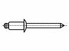 1169343, Заклепка; алюминий; Диам.закл:3,2мм; Дл.закл:9,5мм; BN:1409, BOSSARD