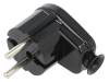 W-98134, Разъем: питания AC; вилка; Конфиг.выводов:2P; черный; 230ВAC; 16А, PLASTROL