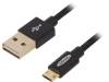 31058 Cable; USB 2.0; USB A plug easy, USB B micro reversible plug