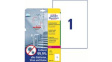 L8011-10 [10 шт] Safety Label, Rectangular, Transparent, Film, Anti-Microbial, 10pcs